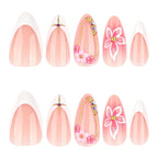 Nail Extensions Blue Floral Durable & Easy Application