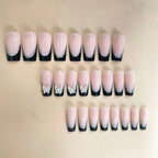 Nail Extensions Butterfly Design Reusable Dark Blue Jelly