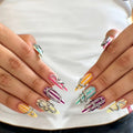 Nail Extensions Embellished Artistic Designs Easy-Apply & Long-Wear