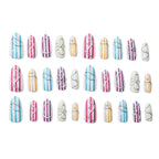 Nail Extensions Embellished Artistic Designs Easy-Apply & Long-Wear