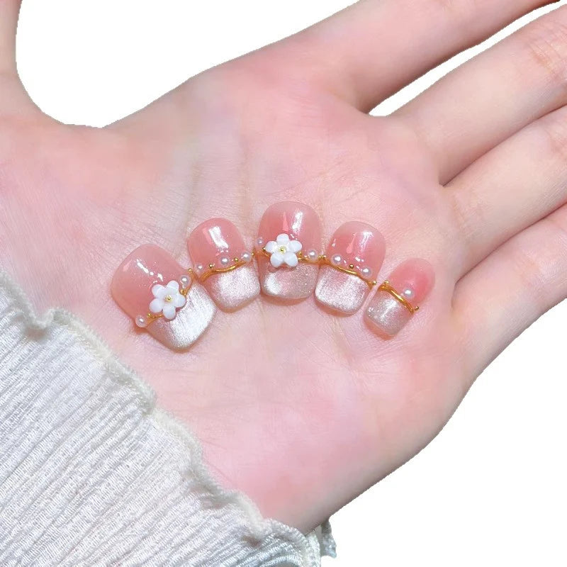 Nail Extensions Floral Acrylic Comfortable Fit