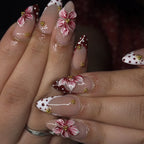 Nail Extensions Floral Acrylic Multiple Sizes