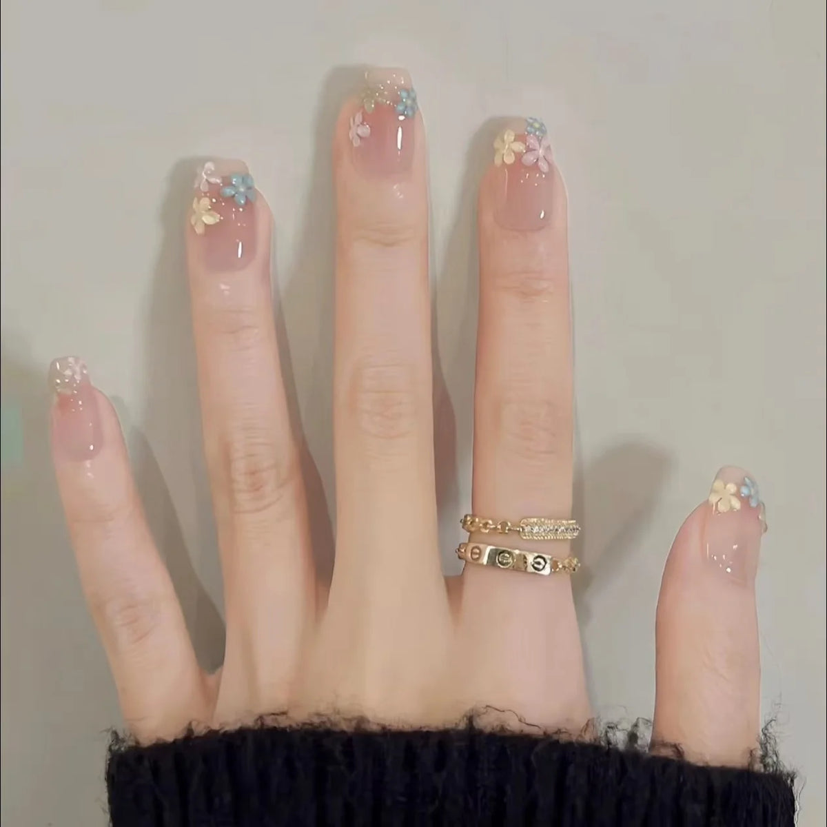 Nail Extensions Floral Acrylic Salon-Quality