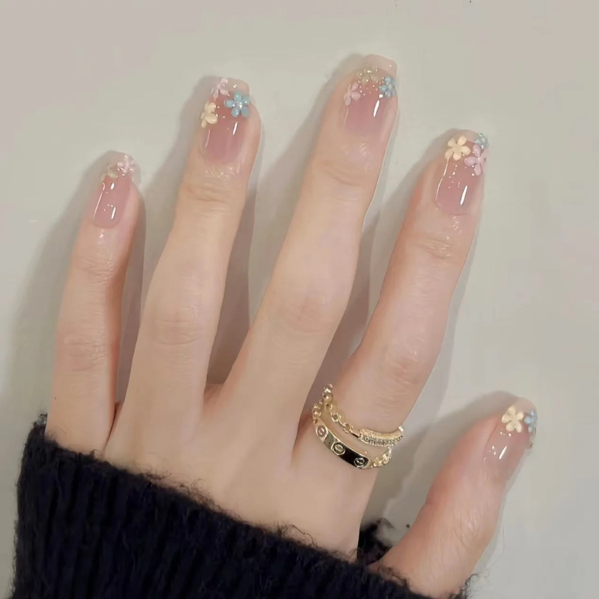 Nail Extensions Floral Acrylic Salon-Quality