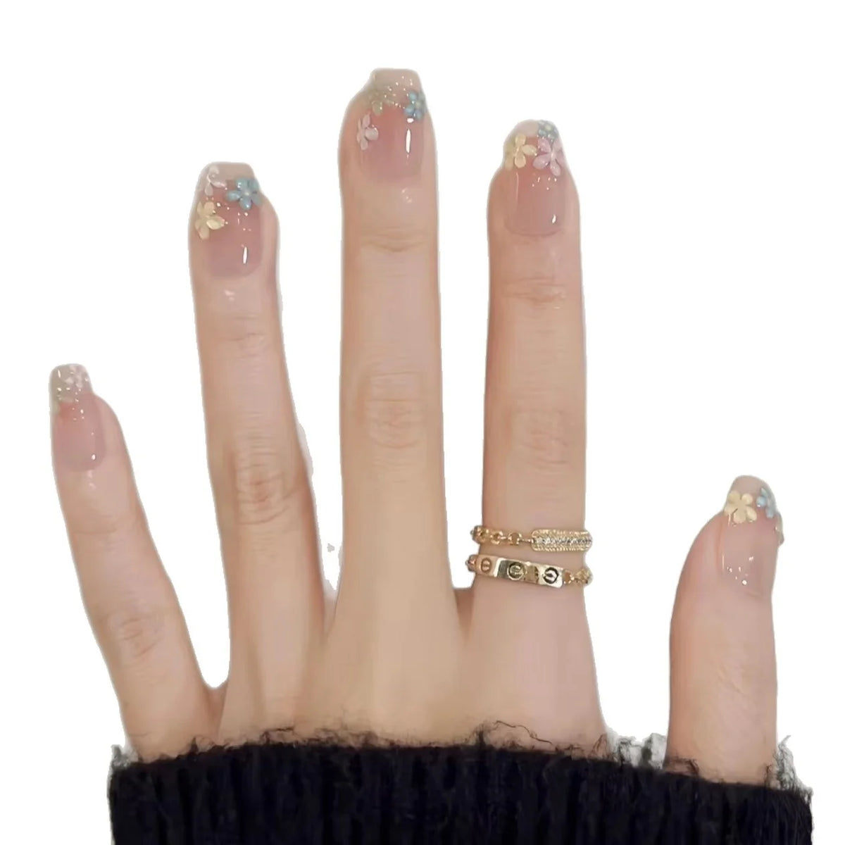 Nail Extensions Floral Acrylic Salon-Quality