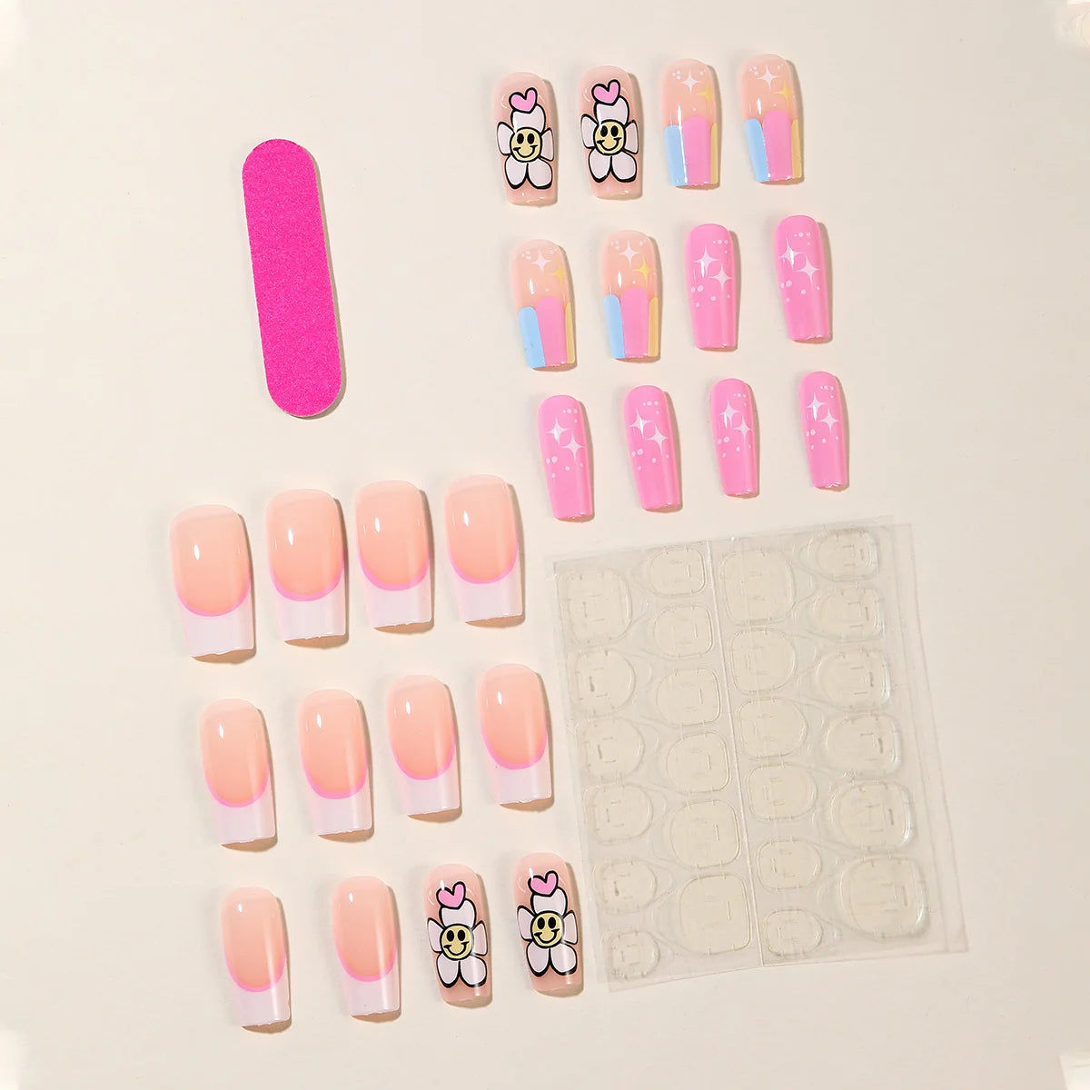 Nail Extensions Floral Design Easy-Apply Lightweight & Long-Lasting