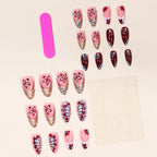 Nail Extensions Floral Design Reusable & Easy Application