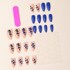 Nail Extensions Floral Design White Lightweight