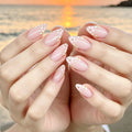 Nail Extensions Floral French Tip Easy Application & Comfortable Fit