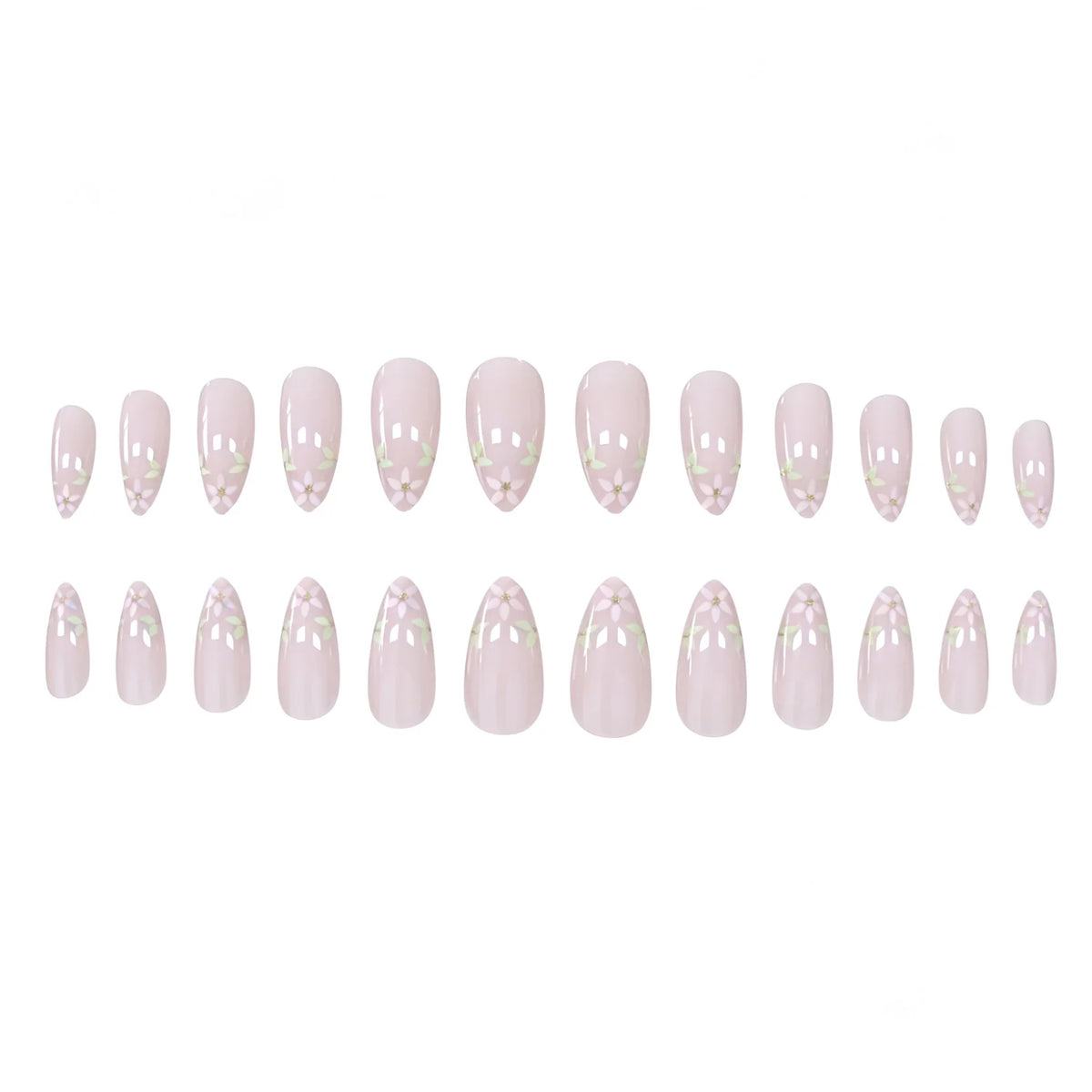 Nail Extensions Floral French Tip Easy Application & Comfortable Fit