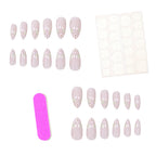 Nail Extensions Floral French Tip Easy Application & Comfortable Fit