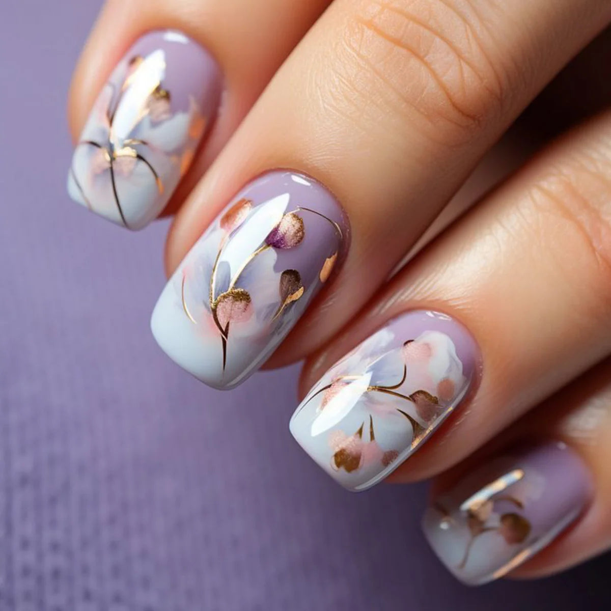 Nail Extensions Floral Gel Long-Lasting