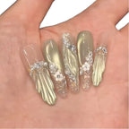 Nail Extensions Floral & Gem Accents Easy Application