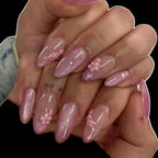 Nail Extensions Floral & Glitter Easy-Apply
