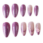 Nail Extensions Floral & Glitter Easy-Apply