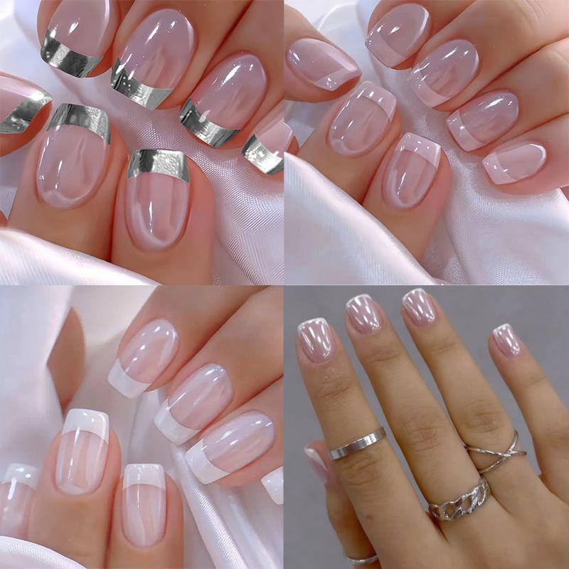 Nail Extensions French Tip Acrylic Long-Lasting