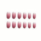 Nail Extensions Gel Glossy Orange Chip-Resistant Set of 24