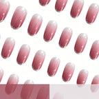 Nail Extensions Gel Glossy Orange Chip-Resistant Set of 24
