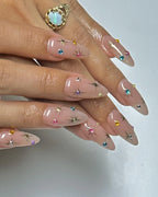 Nail Extensions Gelatin Tips Metallic Accents Comfort Fit