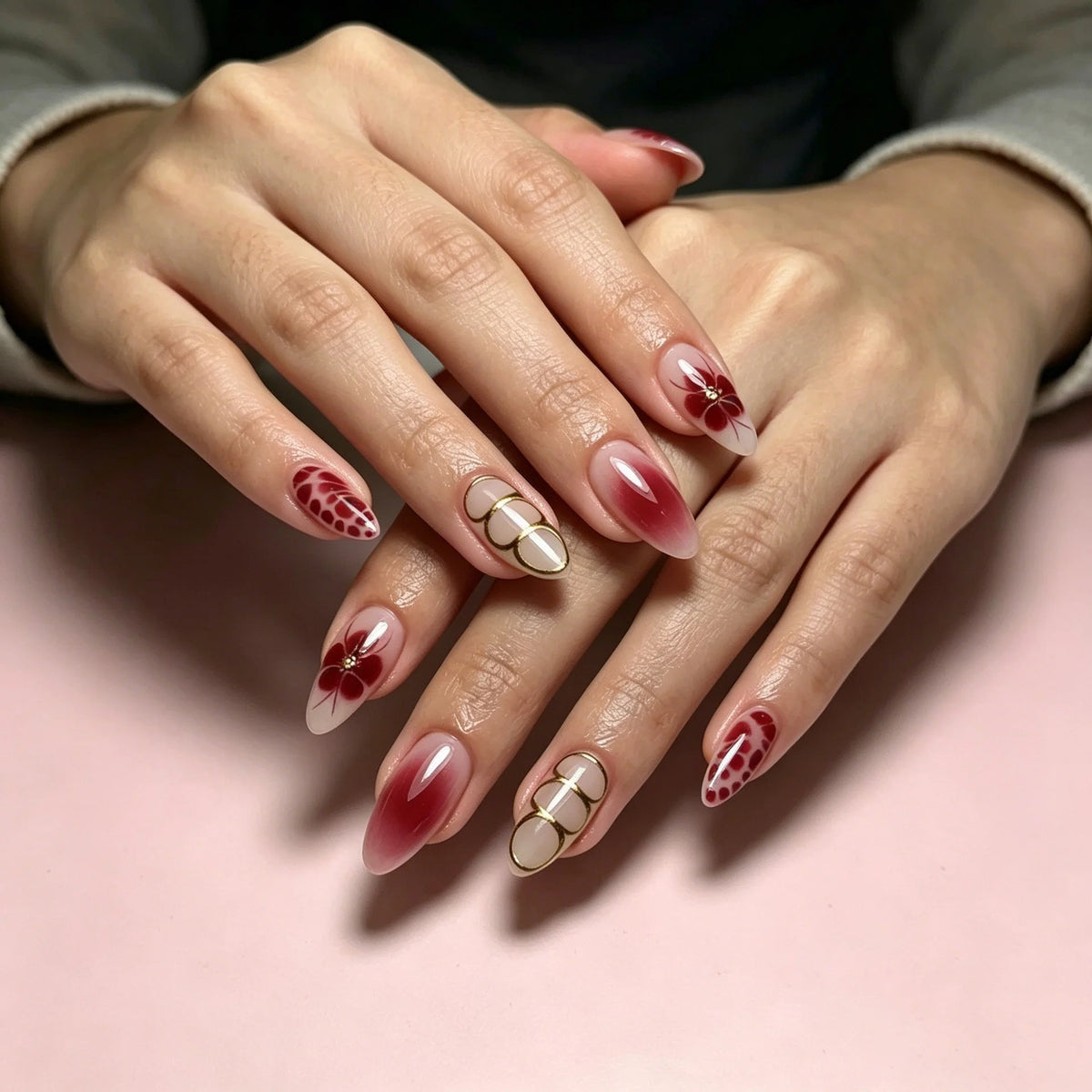 Nail Extensions Gelatin Tips Metallic Accents Comfort Fit