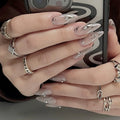 Nail Extensions Gelatin Tips Metallic Accents Comfort Fit