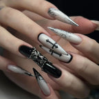 Nail Extensions Gelatin Tips Metallic Accents Comfort Fit
