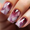 Nail Extensions Geometric Design Easy Application & Comfortable Fit