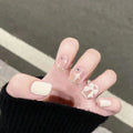 Nail Extensions Glossy Rhinestones Glue On