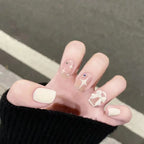 Nail Extensions Glossy Rhinestones Glue On