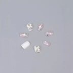 Nail Extensions Glossy Rhinestones Glue On