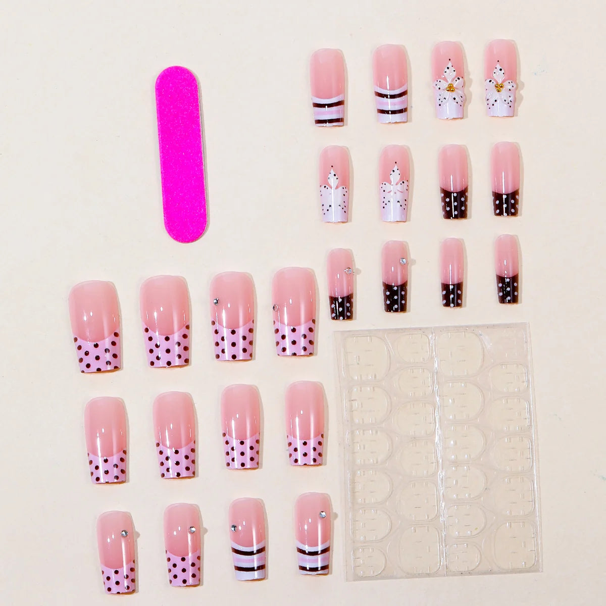 Nail Extensions Handcrafted 3D Floral Lightweight Reusable