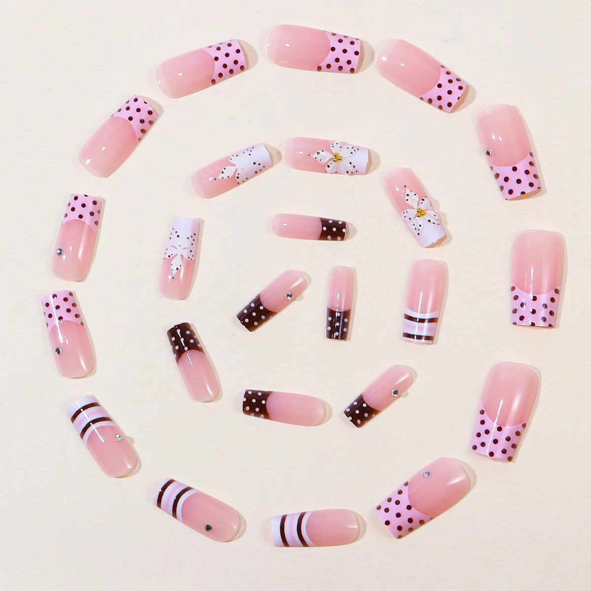 Nail Extensions Handcrafted 3D Floral Lightweight Reusable