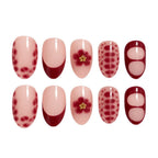 Nail Extensions Handcrafted Floral Self-Adhesive Non-Toxic