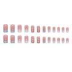Nail Extensions Heart Design Acrylic Shimmer Finish