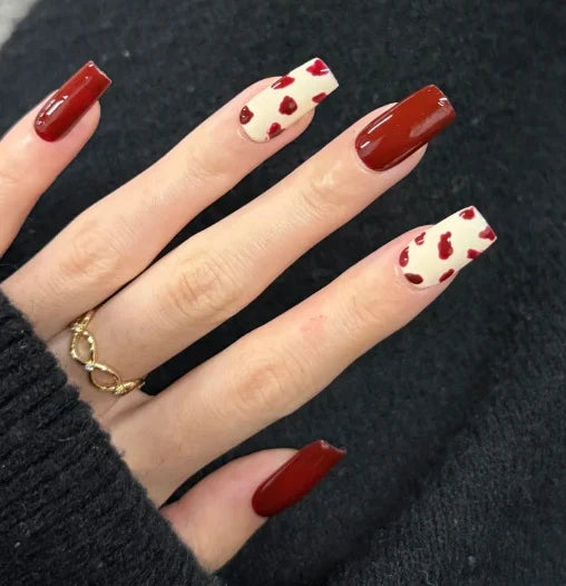 Nail Extensions Heart Pattern Comfort-Fit & Easy Application