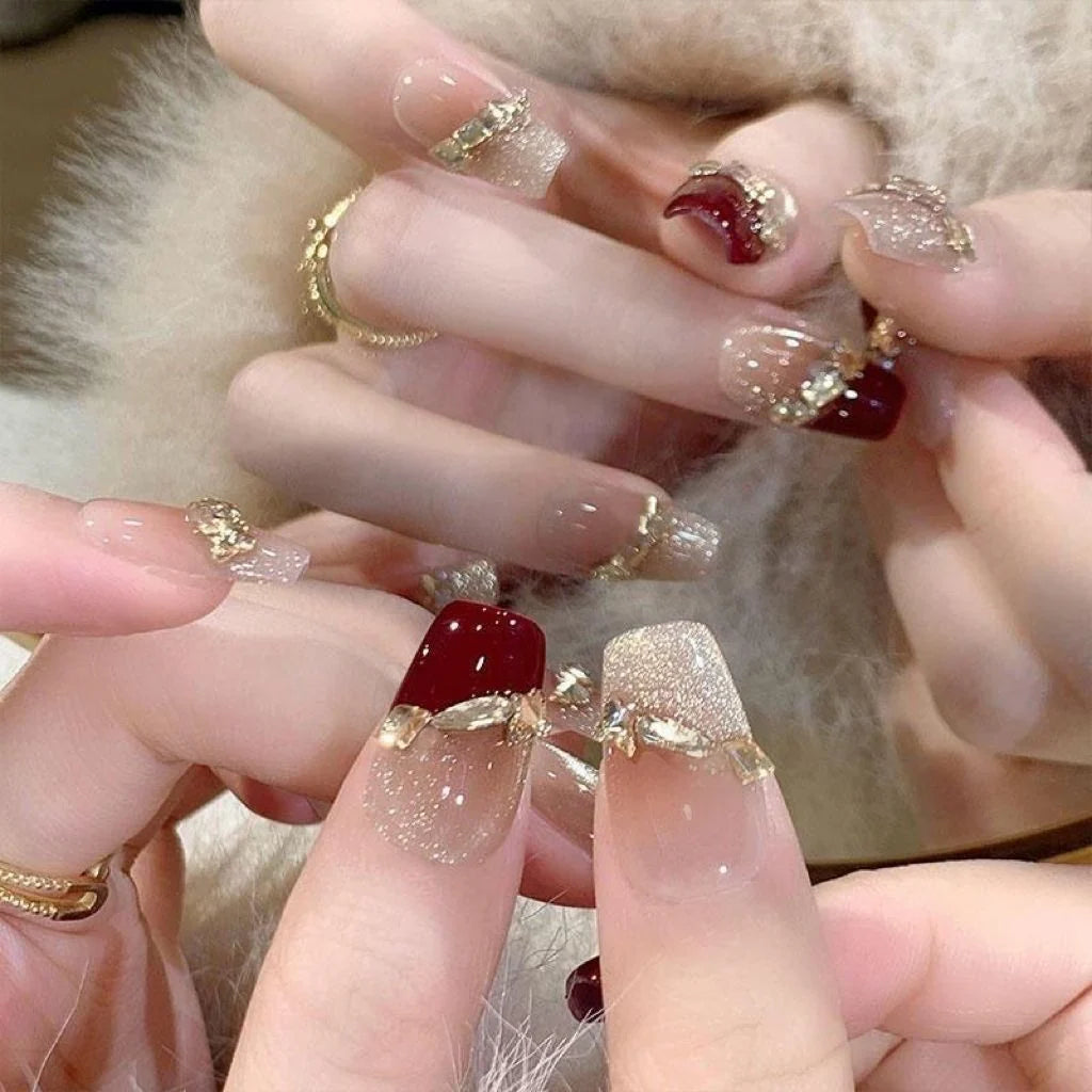 Nail Extensions Heart Pattern Comfort-Fit & Easy Application