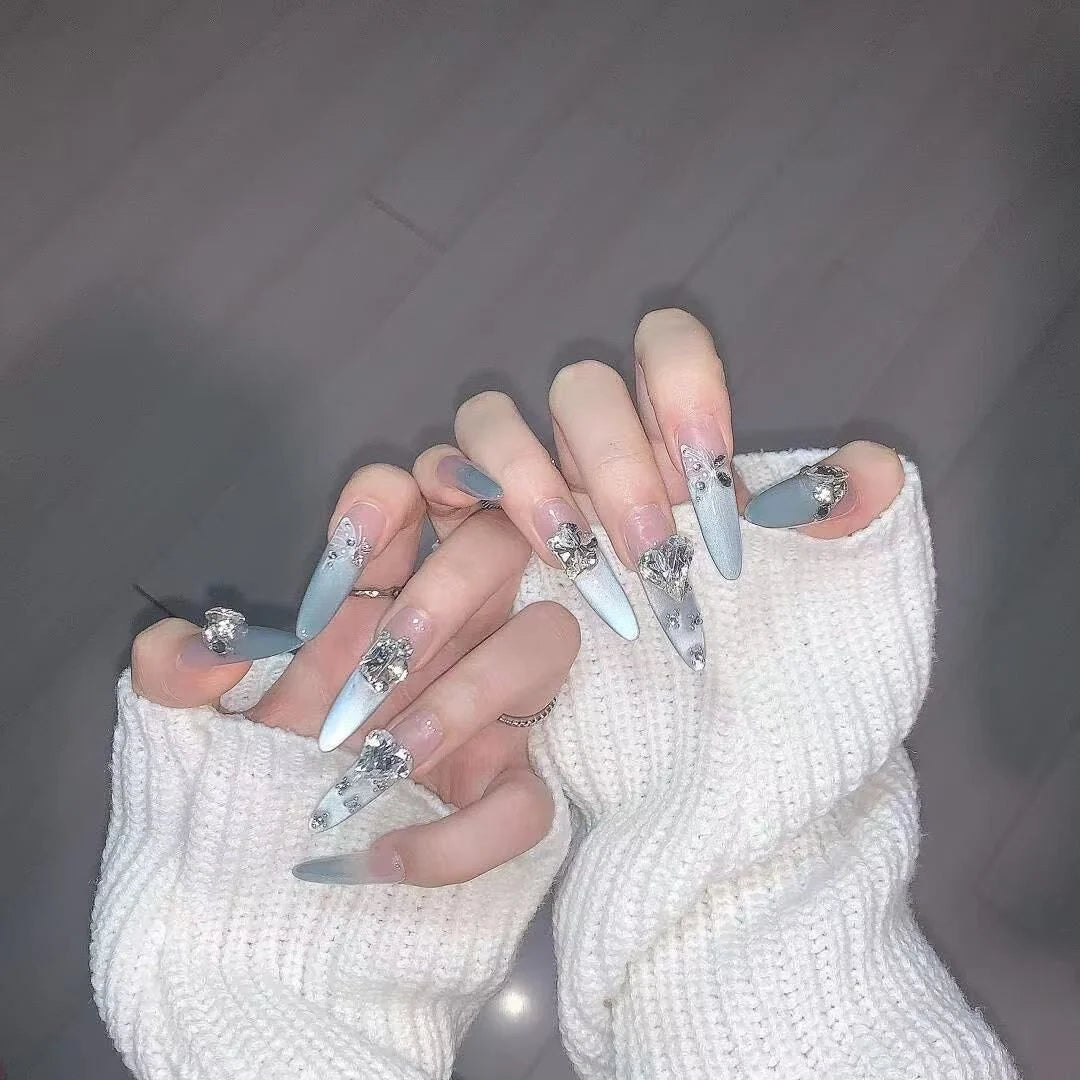 Nail Extensions Heart Pattern Comfort-Fit & Easy Application