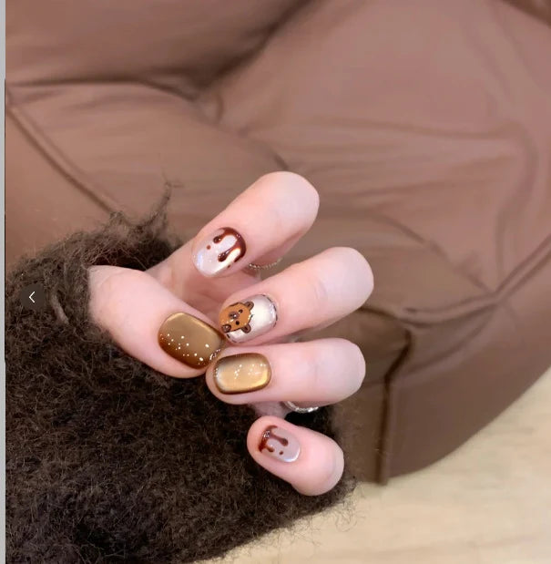 Nail Extensions Heart Pattern Comfort-Fit & Easy Application