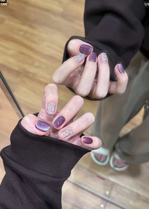 Nail Extensions Heart Pattern Comfort-Fit & Easy Application