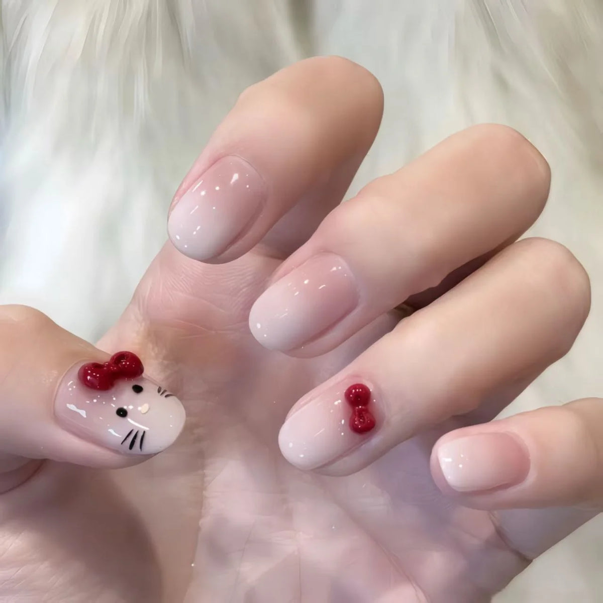 Nail Extensions Heart Pattern Comfort-Fit & Easy Application