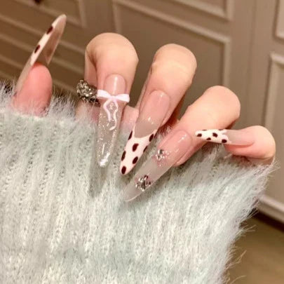 Nail Extensions Heart Pattern Comfort-Fit & Easy Application