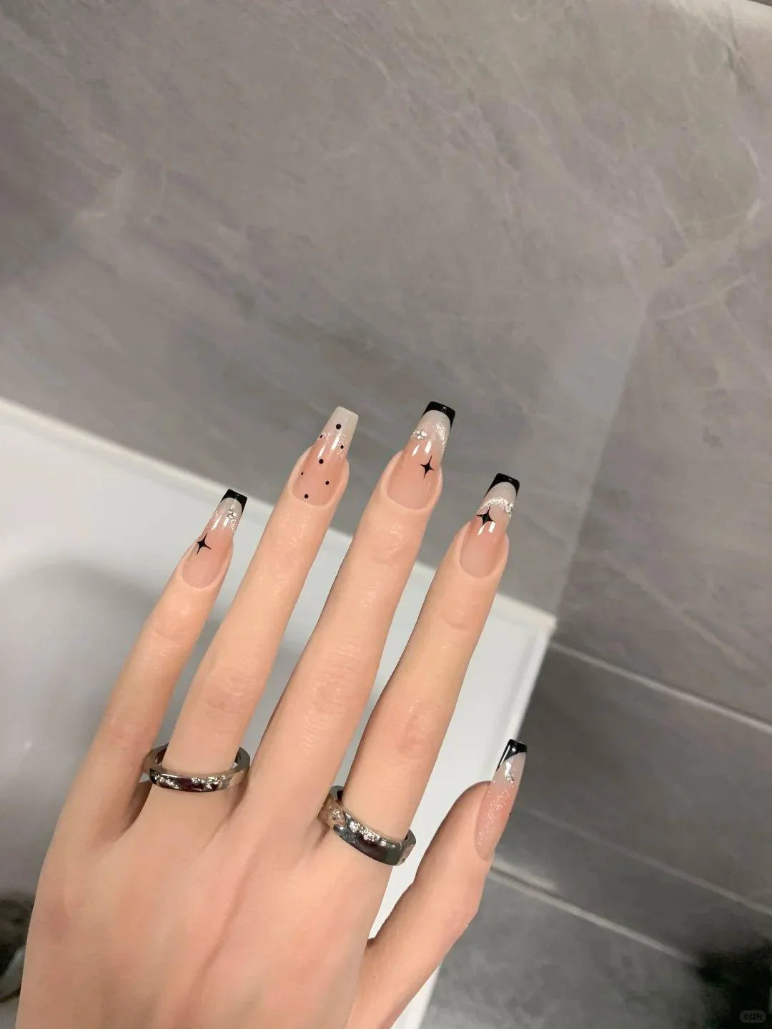 Nail Extensions Heart Pattern Comfort-Fit & Easy Application