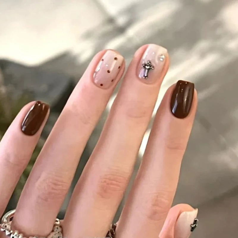 Nail Extensions Heart Pattern Comfort-Fit & Easy Application