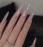 Nail Extensions Heart Pattern Comfort-Fit & Easy Application
