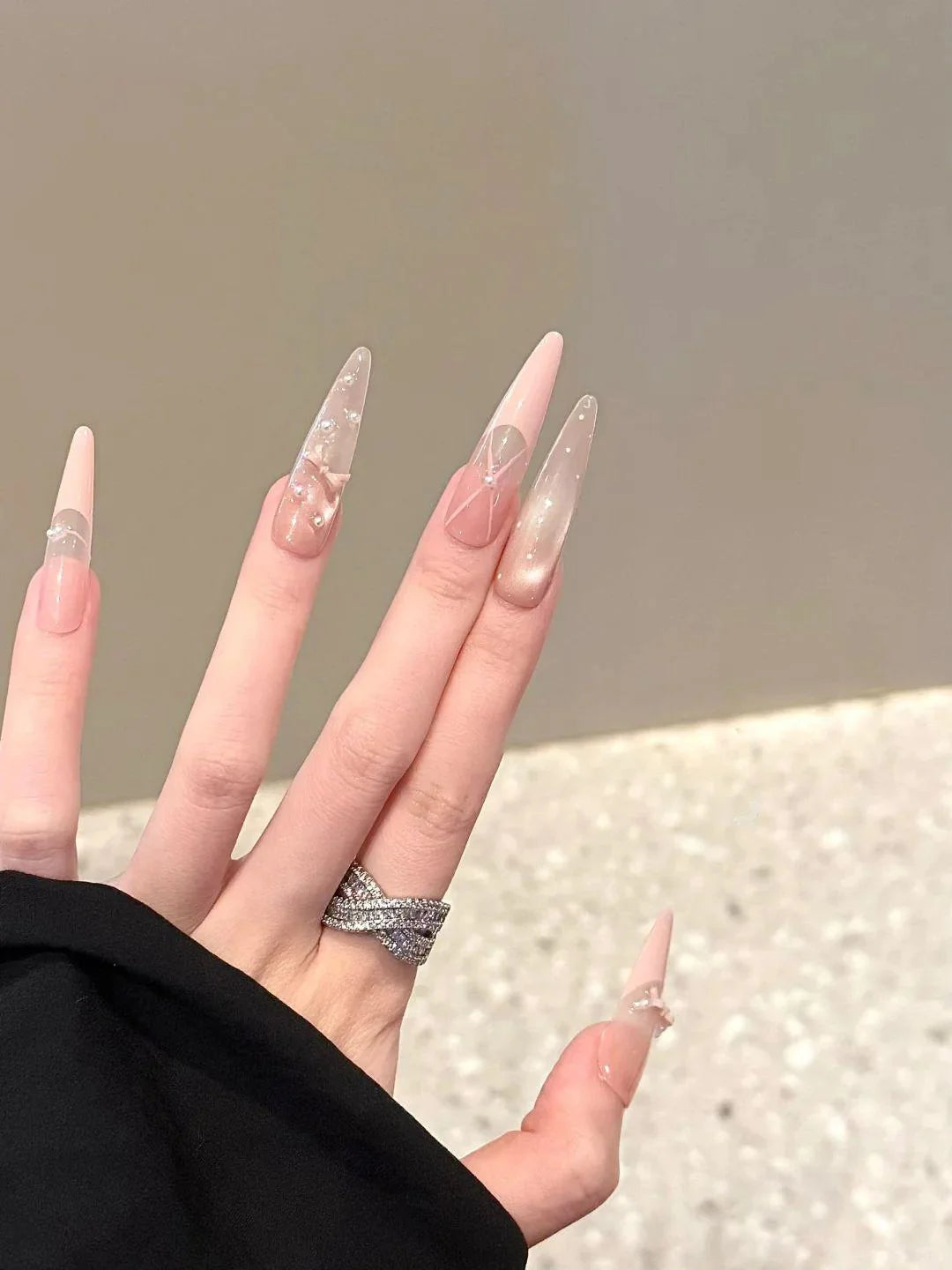 Nail Extensions Heart Pattern Comfort-Fit & Easy Application