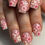 Nail Extensions Intricate Floral Acrylic Easy Application