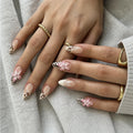 Nail Extensions Intricate Floral Gel Finish