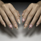 Nail Extensions Intricate Floral Gel Finish