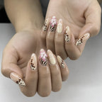 Nail Extensions Intricate Floral Gel Finish