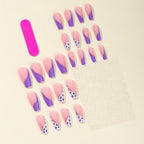 Nail Extensions Long Acrylic Shimmer & Gem Easy-Apply
